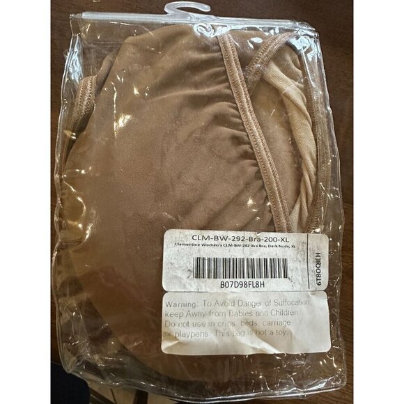 Clementine Women's CLM-BW-292-Bra Bra, Dark Nude, XL - Picture 2 of 2